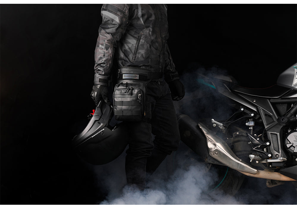 Rhinowalk MT102 Multi-Way Motorcycle Tactical Drop Leg Bag - MT102BK