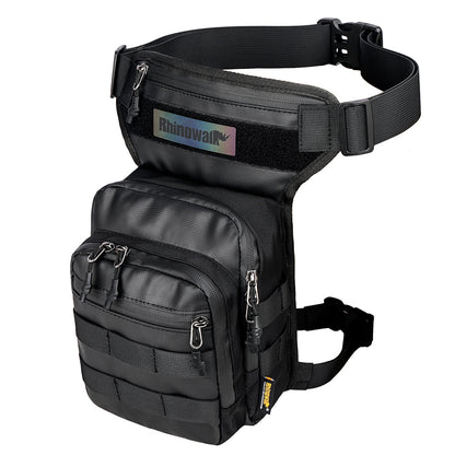 Rhinowalk MT102 Multi-Way Motorcycle Tactical Drop Leg Bag - MT102BK