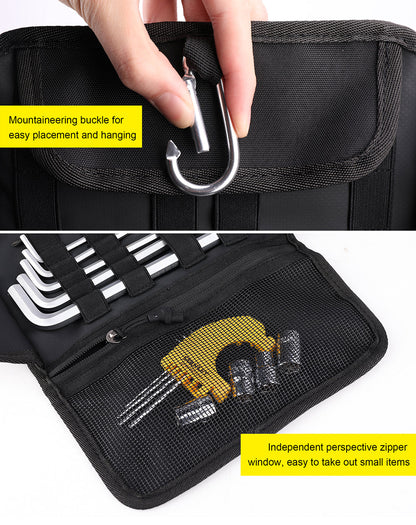 Rhinowalk MT103 Motorcycle Tool Roll Bag – Black (MT103BK)