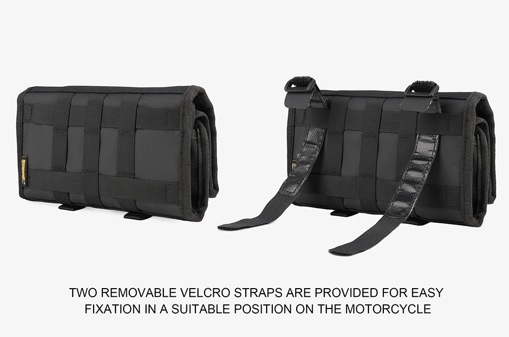 Rhinowalk MT103 Motorcycle Tool Roll Bag – Black (MT103BK)