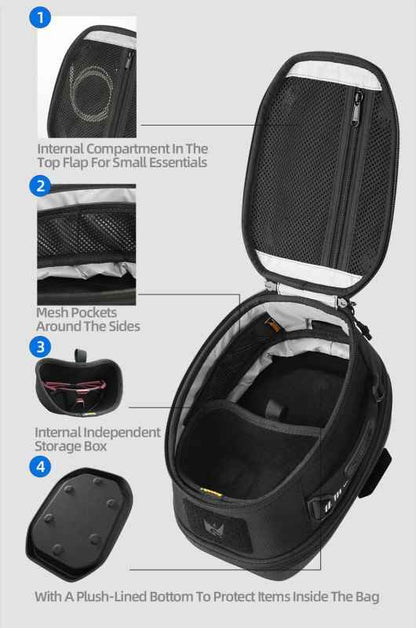 Rhinowalk Mechanic Series x 5.6L Magnetic Tank Bag Orange (MJX2011RG)