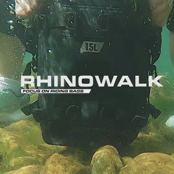 Rhinowalk Motorcycle Black Backpack 8L Waterproof Motorbike Seat Tail Bag for Adventure Welded Seamless Side Saddle Motopack (MT2208)