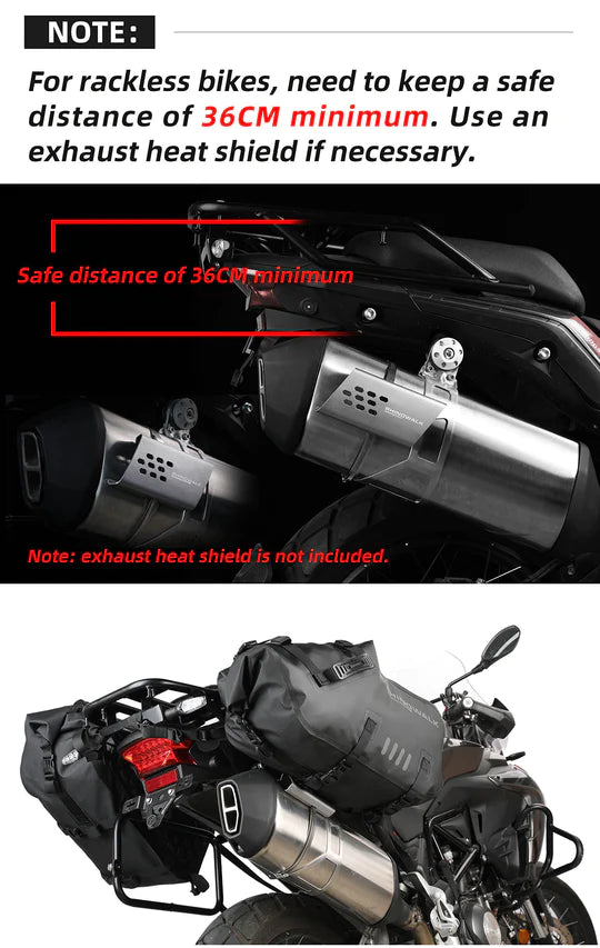 Rhinowalk Motorcycle Exhaust Heat Protection Universal Motorcycle Exhaust Muffler Pipe Heat Shield Cover (MTR004)