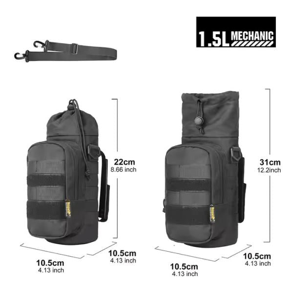 Rhinowalk Motorcycle Insulated Drink Holder 1.5 liter Bottle Pack Holder - MJX2006