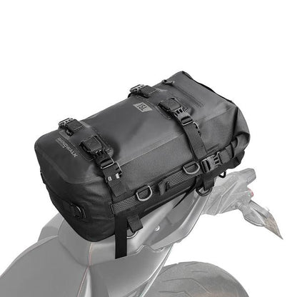 Rhinowalk Motorcycle Luggage 15L Waterproof Motorbike Seat Tail Bag Welded Seamless Side Saddle Motopack for Bike Adventure (MT2215BK)