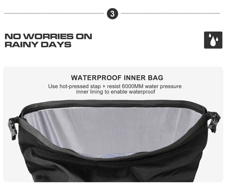 Rhinowalk Motorcycle SaddleBag 20L Sturdy Drift Bike Saddle Seat Side Bag for Motorbike Luggage Touring Adventure (Single Unit) (MT2040)