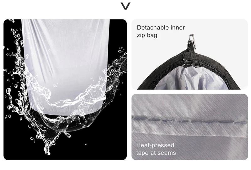 Rhinowalk Motorcycle SaddleBag 20L Sturdy Drift Bike Saddle Seat Side Bag for Motorbike Luggage Touring Adventure (Single Unit) (MT2040)