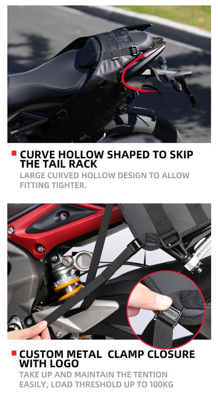 Rhinowalk Motorcycle Saddle Bag Mounting Base Motorbike Tail Seat Bag OS Base for ADV Dirt Bikes Motorcycle Accessories (MT002A)