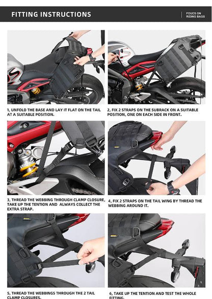 Rhinowalk Motorcycle Saddle Bag Mounting Base Motorbike Tail Seat Bag OS Base for ADV Dirt Bikes Motorcycle Accessories (MT002A)