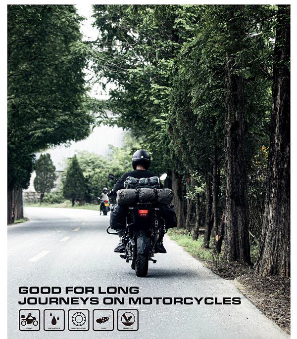 Rhinowalk Motorcycle Tail Bag Motorbike Rear Seat Bag 40-60 liter Large Capacity Motopack Bag (MT4060)