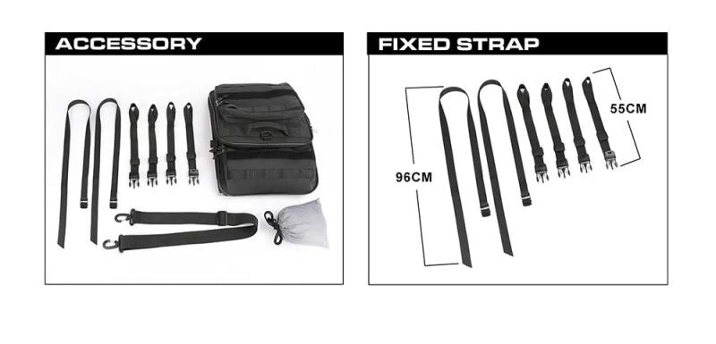 Rhinowalk Motorcycle Tail Bag Motorbike Rear Seat Bag 40-60 liter Large Capacity Motopack Bag (MT4060)