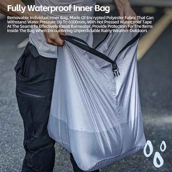Rhinowalk Motorcycle Tail Bag Waterproof 23L-35L (MFT2310)