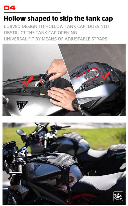 Rhinowalk Motorcycle Tank Bag Portable Motor Accessory For Universal Motor Cross Fuel Tank Kit Installation Accessories Motor Front Bag (MT001A)