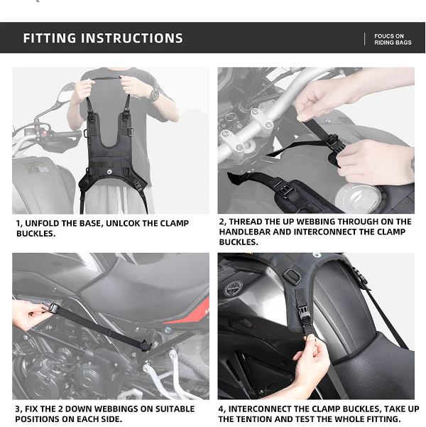 Rhinowalk Motorcycle Tank Bag Portable Motor Accessory For Universal Motor Cross Fuel Tank Kit Installation Accessories Motor Front Bag (MT001A)