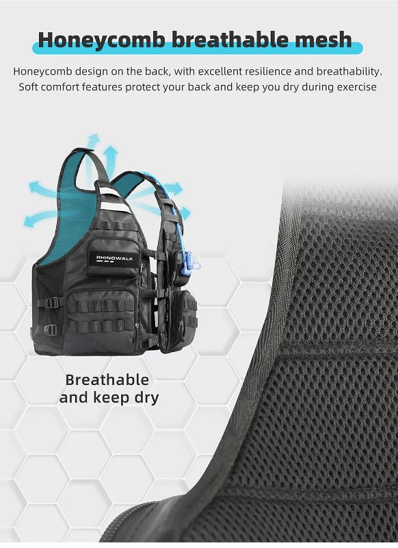 Rhinowalk Motorcycle Vest (M1012BK)