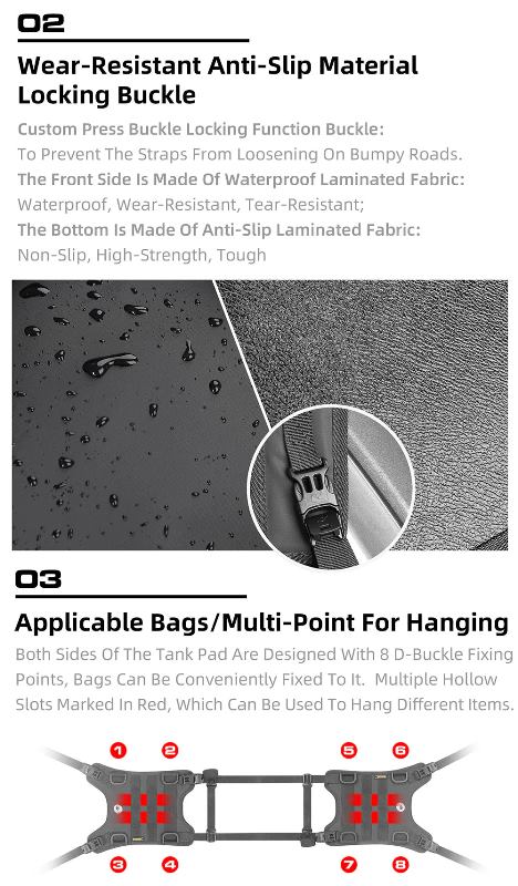 Rhinowalk Tank Base Mounting for Tank Bag (MTR001B)