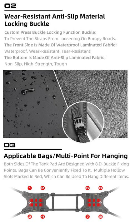 Rhinowalk Tank Base Mounting for Tank Bag (MTR001B)