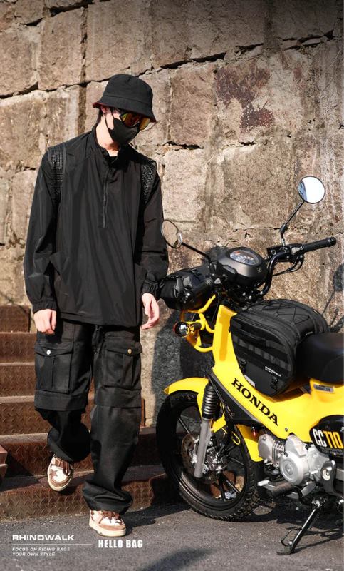 Rhinowalk Tunnel bag for scooter 15 ltr Underbone Motorcycle Bike Seat Pack with Molly System (MTR5001)