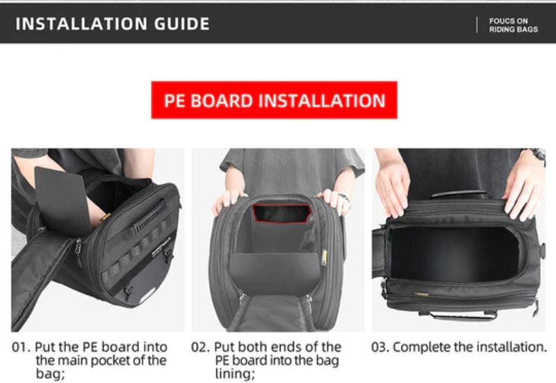 Rhinowalk Tunnel bag for scooter 15 ltr Underbone Motorcycle Bike Seat Pack with Molly System (MTR5001)