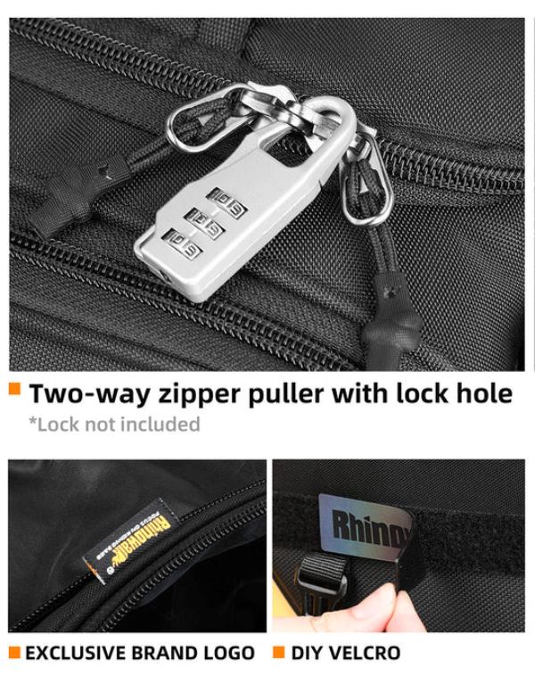 Rhinowalk Tunnel bag for scooter 15 ltr Underbone Motorcycle Bike Seat Pack with Molly System (MTR5001)