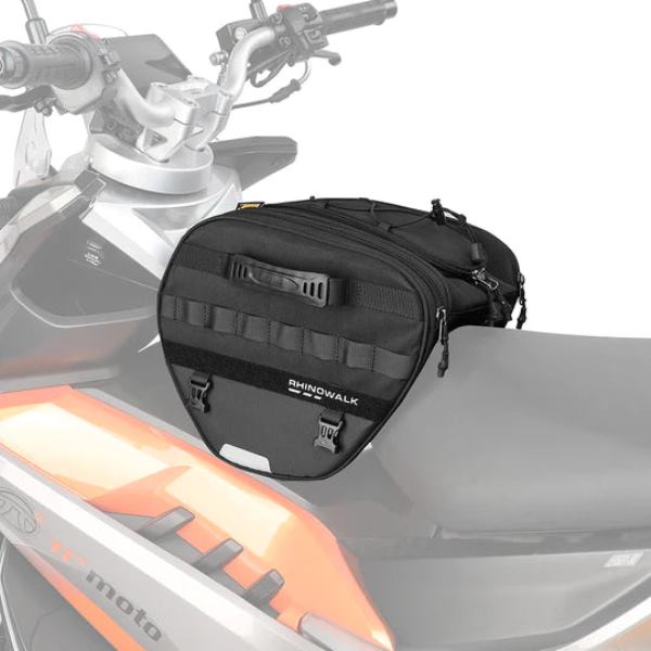Rhinowalk Tunnel bag for scooter 15 ltr Underbone Motorcycle Bike Seat Pack with Molly System (MTR5001)