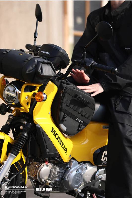 Rhinowalk Tunnel bag for scooter 15 ltr Underbone Motorcycle Bike Seat Pack with Molly System (MTR5001)