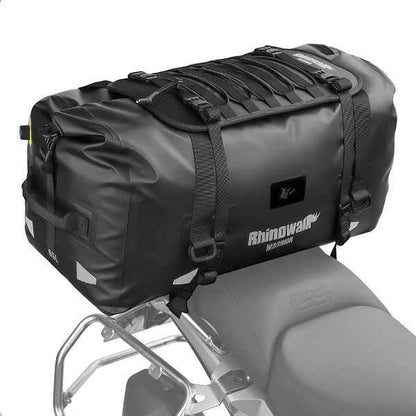 Rhinowalk Warrior Series X 65L Waterproof Motorcycle Roll-Top Duffle Bag Heavy Duty Dry Pack Tail Rear Luggage for Adventure (MYS2405)