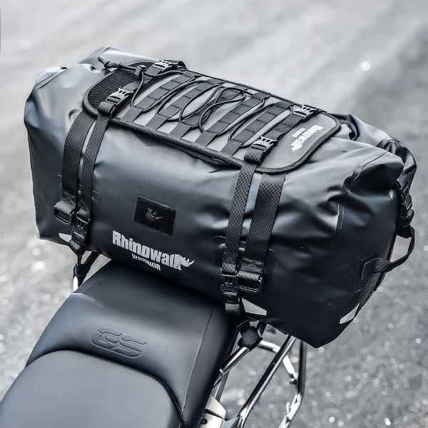 Rhinowalk Warrior Series X 65L Waterproof Motorcycle Roll-Top Duffle Bag Heavy Duty Dry Pack Tail Rear Luggage for Adventure (MYS2405)