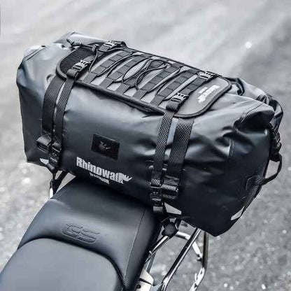 Rhinowalk Warrior Series X 65L Waterproof Motorcycle Roll-Top Duffle Bag Heavy Duty Dry Pack Tail Rear Luggage for Adventure (MYS2405)