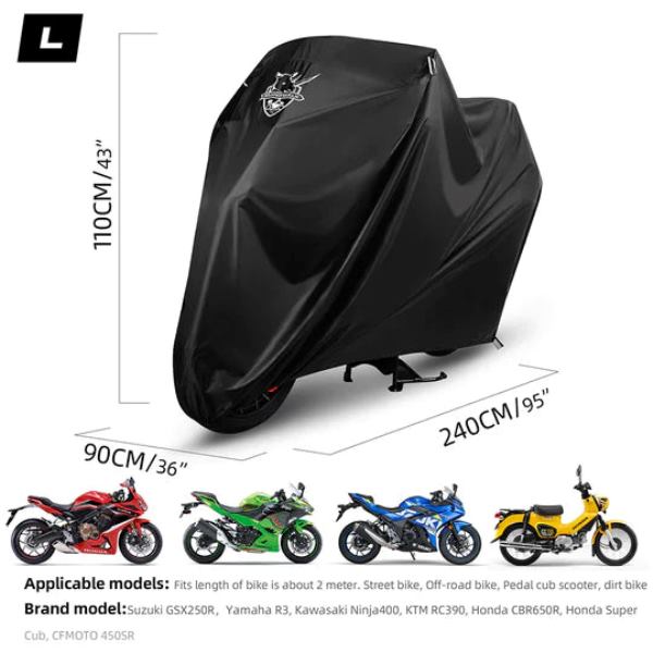 Rhinowalk Waterproof Durable Motorcycle Rain Cover UV Protection Portable Dustproof Cover for Motorbike (F1003)