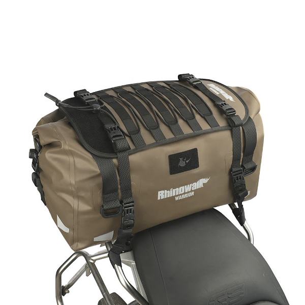 Rhinowalk Waterproof Motorcycle Roll-Top Duffel Gear Bag 40L Heavy Duty Dry Pack Tail Rear Luggage Magnetic Opening