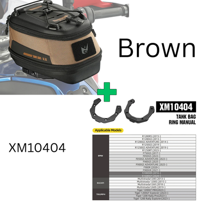 Rhinowalk Mechanic Series x 5.6L Magnetic Tank Bag Brown (MJX2011BN)
