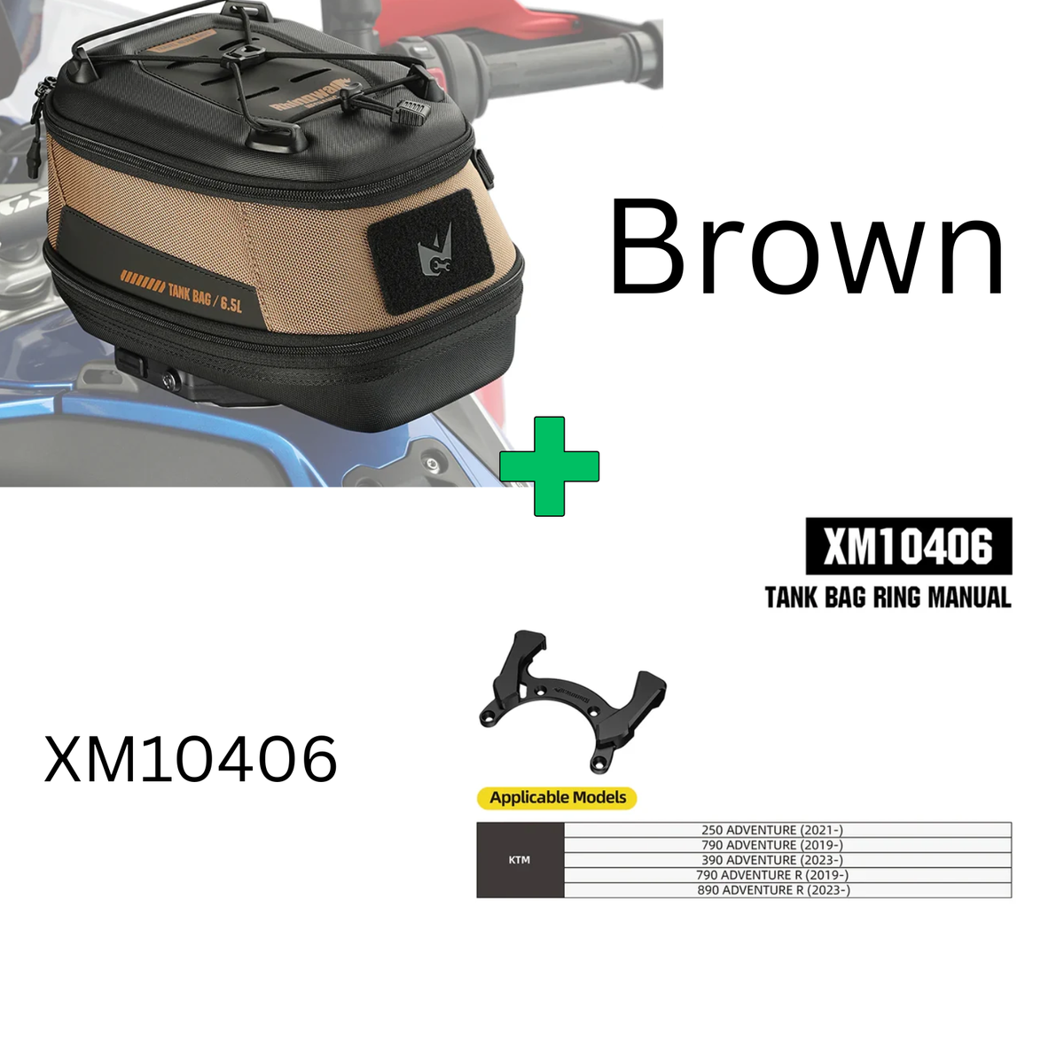 Rhinowalk Mechanic Series x 5.6L Magnetic Tank Bag Brown (MJX2011BN)