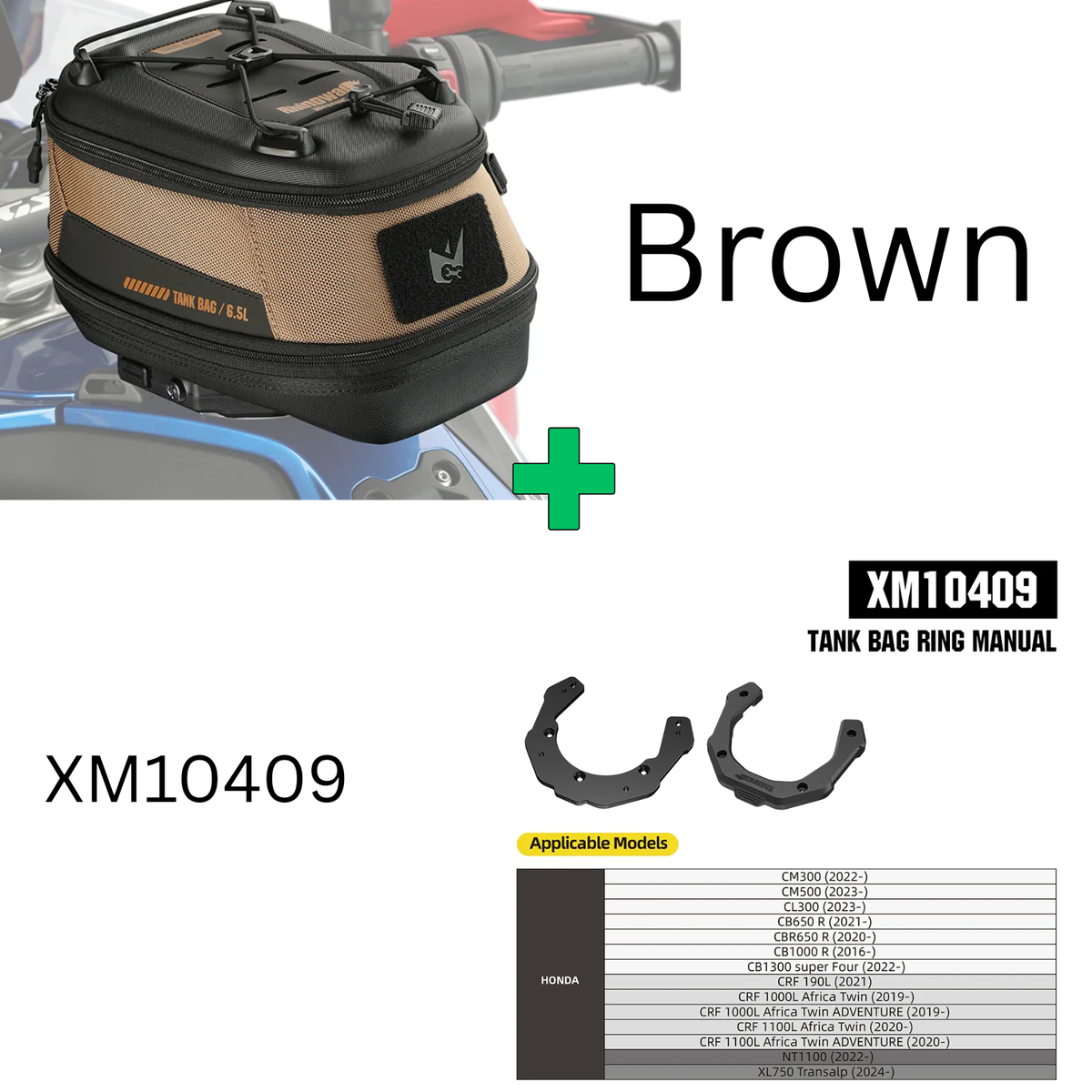 Rhinowalk Mechanic Series x 5.6L Magnetic Tank Bag Brown (MJX2011BN)