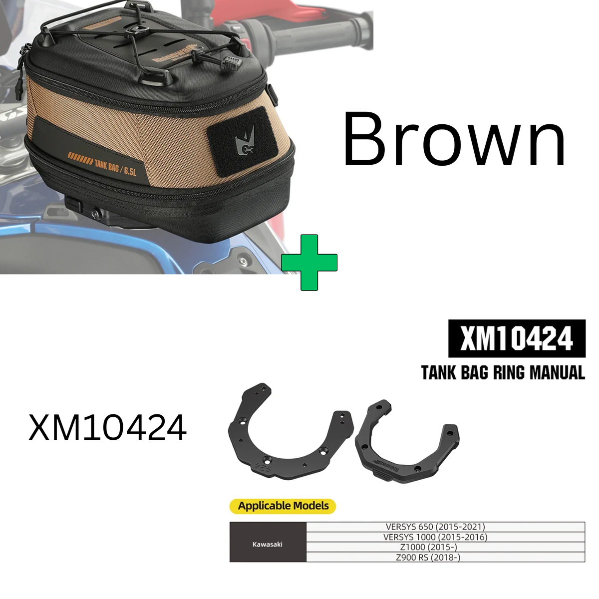 Rhinowalk Mechanic Series x 5.6L Magnetic Tank Bag Brown (MJX2011BN)