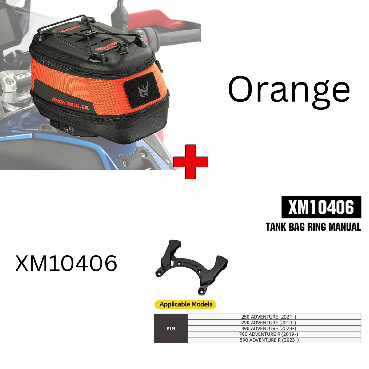 Rhinowalk Mechanic Series x 5.6L Magnetic Tank Bag Orange (MJX2011RG)