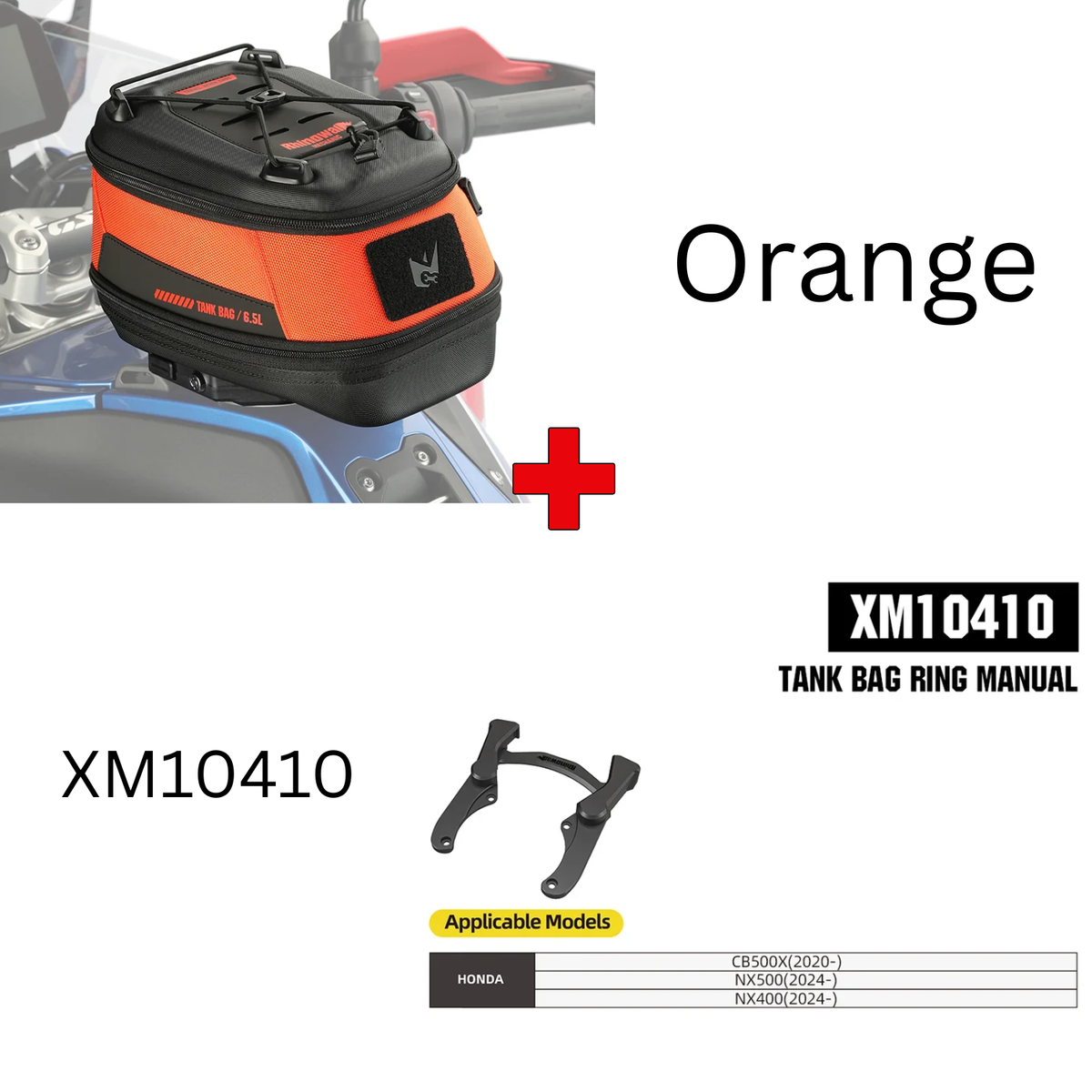 Rhinowalk Mechanic Series x 5.6L Magnetic Tank Bag Orange (MJX2011RG)