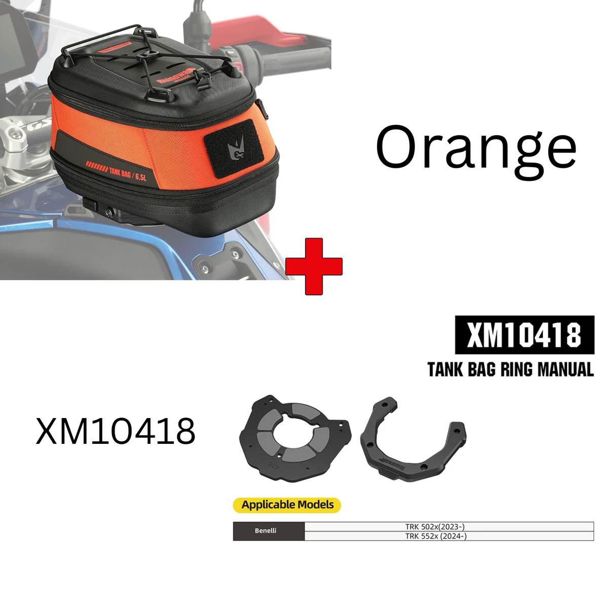 Rhinowalk Mechanic Series x 5.6L Magnetic Tank Bag Orange (MJX2011RG)
