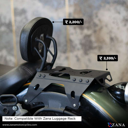 ZANA Rider Backrest Compatible with luggage rack for Super meteor 650 ZI-8296 - Riders Junction