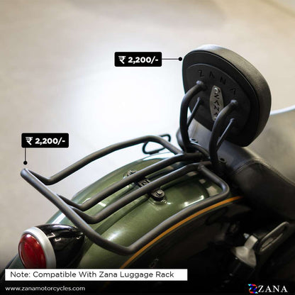 ZANA Rider Backrest Compatible with luggage rack for Super meteor 650 ZI-8296 - Riders Junction