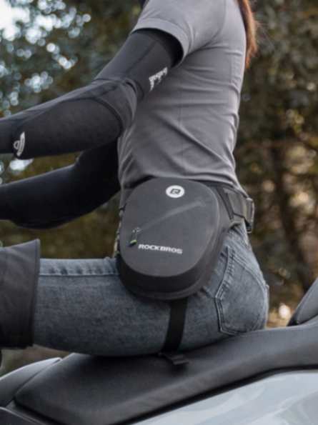 Rockbros Leg Bags Motorcycle Waterproof Belt Waist Bag Multifunctional Drop Leg Waist Bag Motorcycle (99210081001) - Black