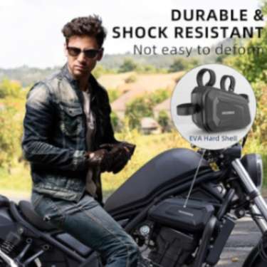 Rockbros Motorcycle Tool Bag Triangle Side Bag Eva Hard Shell 2pcs (30120023001) - Black