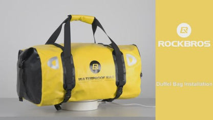 Rockbros Waterproof Duffel Bag 60L Motorcycle Travel Dry Duffel Bag (Yellow) (AS-005Y) - AS-005Y