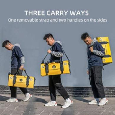 Rockbros Waterproof Duffel Bag 60L Motorcycle Travel Dry Duffel Bag (Yellow) (AS-005Y) - 99210081001