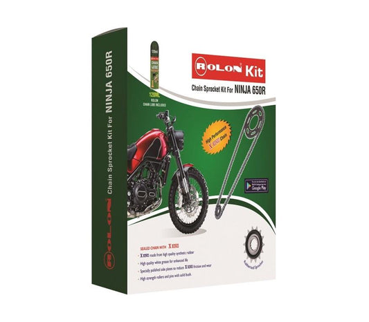 Rolon Chain and Sprocket kit for NINJA 650R - KIT HXR 200 - Riders Junction