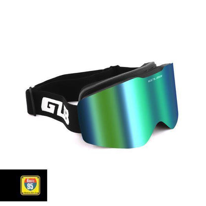 Route95-GUB Rally Pro Goggles (Matte Black Green Lens)