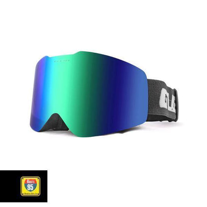 Route95-GUB Rally Pro Goggles (Matte Black Green Lens)