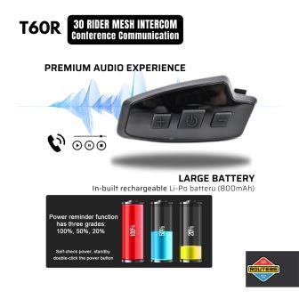 Route95 T60r Mesh Hd Universal Intercom For Helmet - Riders Junction