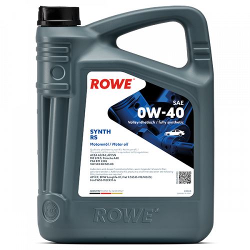Rowe Engine Oils Hightec Synth RS SAE 0W-40 (4 Lit) - 20020-0040-99