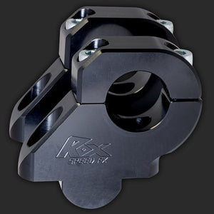 Rox Barback Risers 38mm Rise 25mm Back 28mm Handlebar Anodized Black - 3R-B17R-15K